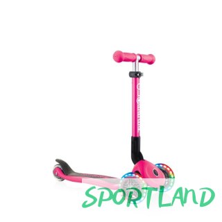 Hulajnoga 3-kołowa Globber Foldable Lights Fuchsia Jr 437-110 N/A