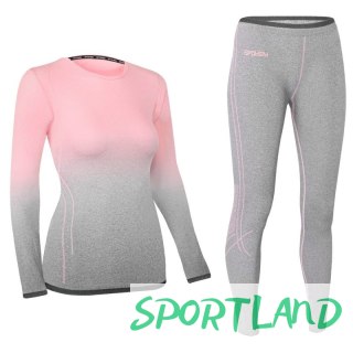 Bielizna termoaktywna Spokey Flora Set Lady Termo SM VT W 6114300000 szaro-różowa S/M