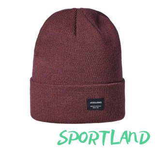 Czapka Jack & Jones Jacdna Beanie Noos M 12092815 bordowa uniwersalny