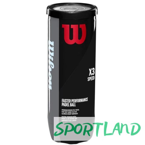 Piłki do tenisa ziemnego Wilson X3 Pack Speed Padel Ball WR8901101001 One size Piłki do tenisa ziemnego Wilson X3 Pack Speed Padel Ball WR8901101001 One size