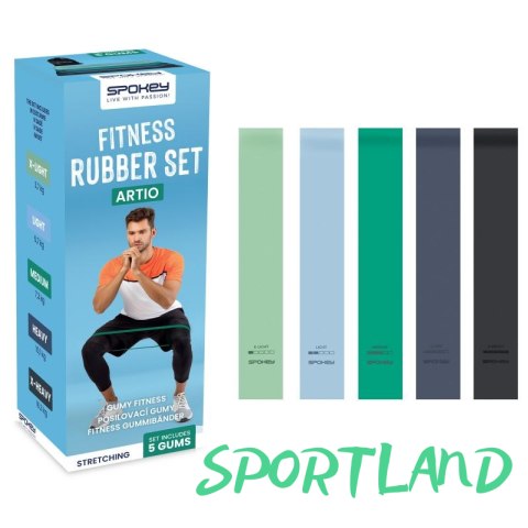 Zestaw gum fitness Spokey Artio SPK-943618 60x5cm Zestaw gum fitness Spokey Artio SPK-943618 60x5cm