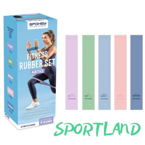 Zestaw gum fitness Spokey Artio SPK-943648 60x5cm Zestaw gum fitness Spokey Artio SPK-943648 60x5cm
