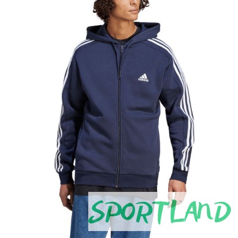 Bluza adidas Essentials Fleece 3-Stripes Full-Zip Jr IJ6478 XS Bluza adidas Essentials Fleece 3-Stripes Full-Zip Jr IJ6478 XS