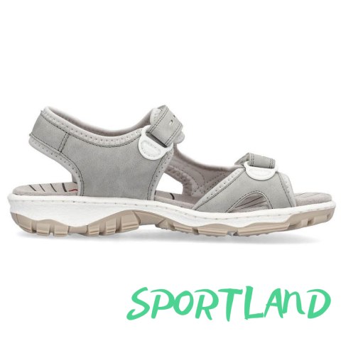 Komfortowe sandały Rieker W RKR674 szare 39 Komfortowe sandały Rieker W RKR674 szare 39