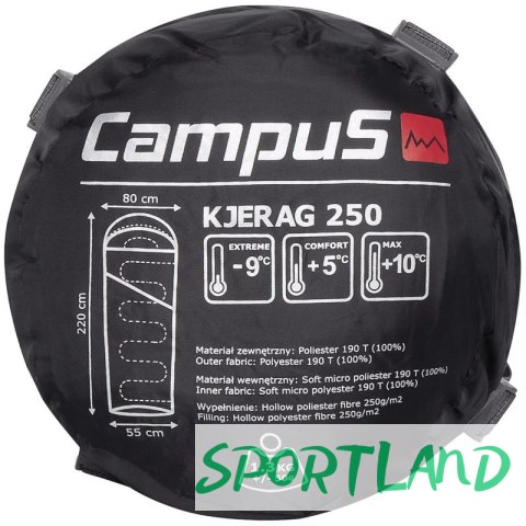 Śpiwór Campus Kjerag 250 Right Sleeping Bag CUP702123200 One size Śpiwór Campus Kjerag 250 Right Sleeping Bag CUP702123200 One size
