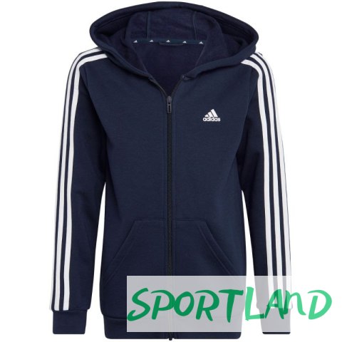 Bluza adidas Essentials 3-Stripes Fleece Full-Zip Hoodie Jr IC0600 140cm Bluza adidas Essentials 3-Stripes Fleece Full-Zip Hoodie Jr IC0600 140cm