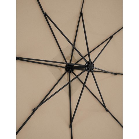 Parasol ogrodowy na wysięgniku kwadratowy 250 x 250 cm szarobrązowy Parasol ogrodowy na wysięgniku kwadratowy 250 x 250 cm szarobrązowy
