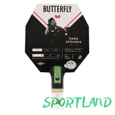 Rakietka Butterfly Tiago Apolonia TAX3 S848637 FL- wklęsły