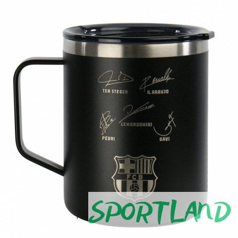 Kubek termiczny FC Barcelona z autografami 400 ml 972195 czarny