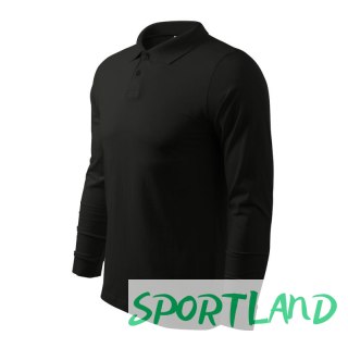Koszulka polo Malfini Single J. LS M MLI-21101 czarny L