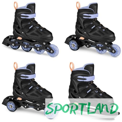 Łyżworolki Spokey Quattro 4IN1 SPK-943430 roz. 34-37 BK/VT 34-37 Łyżworolki Spokey Quattro 4IN1 SPK-943430 roz. 34-37 BK/VT 34-37