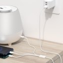 3w1 Kabel przewód Superior Series USB-A - USB-C / iPhone Lightning / micro USB 3.5A 0.5m - biały