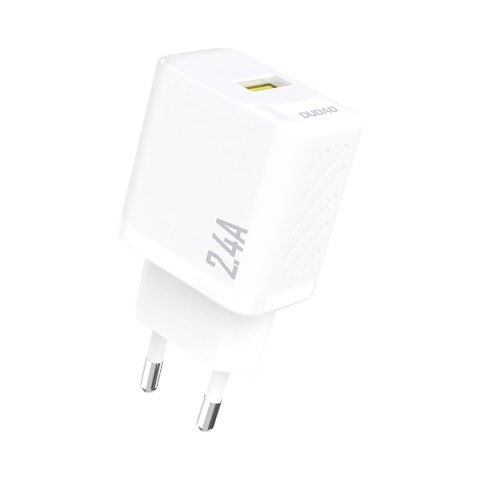 Ładowarka sieciowa 2.4A USB-A - biała