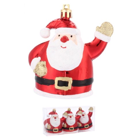 Ozdoby choinkowe MIKOŁAJ kpl 3szt CZERWONY Ozdoby choinkowe MIKOŁAJ kpl 3szt CZERWONY