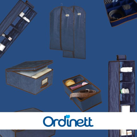 BLUE niebieski organizer do szafy na suwak 46x60x26cm BLUE niebieski organizer do szafy na suwak 46x60x26cm
