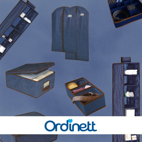 BLUE niebieski organizer do szafy na suwak 46x60x26cm BLUE niebieski organizer do szafy na suwak 46x60x26cm