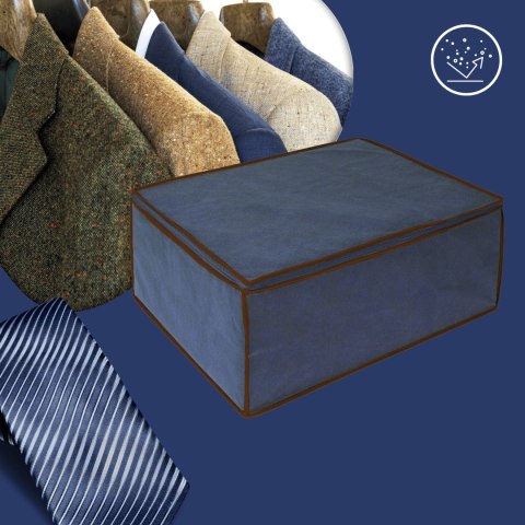 BLUE niebieski organizer do szafy na suwak 46x60x26cm BLUE niebieski organizer do szafy na suwak 46x60x26cm
