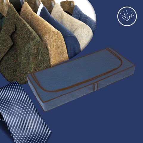 BLUE niebieski organizer do szafy na suwak 120x50x15cm BLUE niebieski organizer do szafy na suwak 120x50x15cm