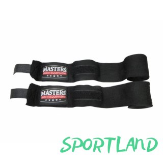 Owijki bandaż bokserski elastyczny Masters - BBE-3 1306-02 czarny