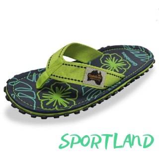 Japonki Gumbies Islander Flip-Flops Lime Hibiscus GU-FFISL148 42
