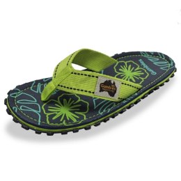 Japonki Gumbies Islander Flip-Flops Lime Hibiscus GU-FFISL148 46