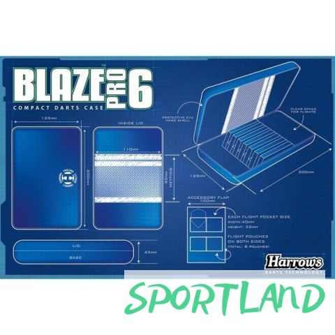 Pokrowiec na rzutki Harrows Blaze Pro 6 Case N/A Pokrowiec na rzutki Harrows Blaze Pro 6 Case N/A