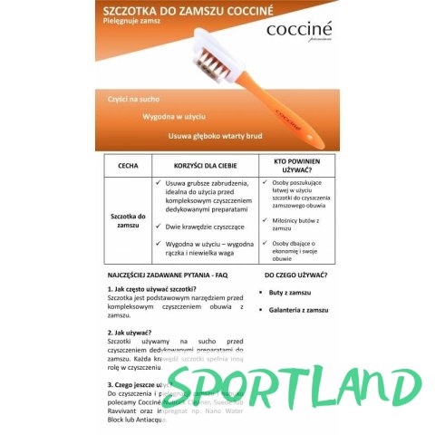 Szczotka do czyszczenia zamszu Coccine DA0234 N/A Szczotka do czyszczenia zamszu Coccine DA0234 N/A