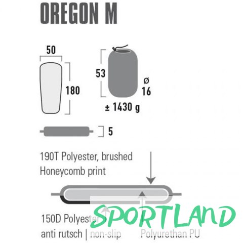 Mata Samopompująca High Peak Oregon M 180x50x5 41124 N/A Mata Samopompująca High Peak Oregon M 180x50x5 41124 N/A