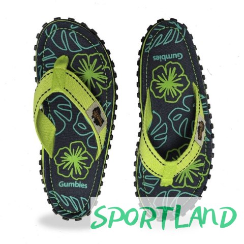 Japonki Gumbies Islander Flip-Flops Lime Hibiscus GU-FFISL148 43 Japonki Gumbies Islander Flip-Flops Lime Hibiscus GU-FFISL148 43
