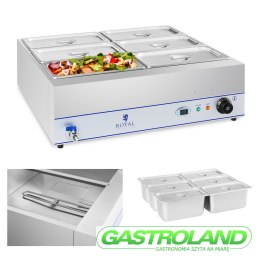 Bemar podgrzewacz wodny z kranem 6 x GN 1/3 2000W 230V Royal Catering