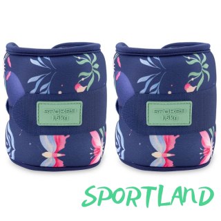 Obciążenia na kostki i nadgarstki Spokey The Bloom Form 2x 1,5 kg SPK-944490 Czarny