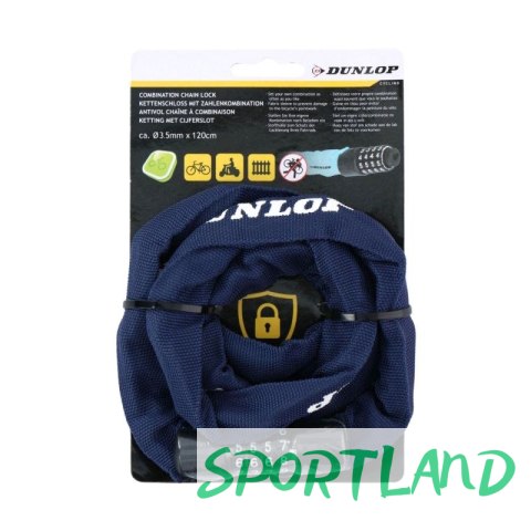 Zapięcie rowerowe Dunlop łańcuch na szyfr 120 cm1042541 N/A Zapięcie rowerowe Dunlop łańcuch na szyfr 120 cm1042541 N/A