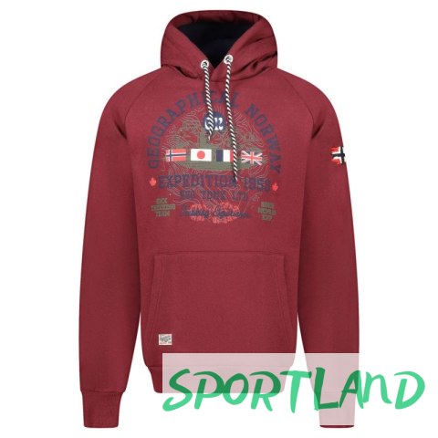 Bluza Geographical Norway DB 100 M WZ3006H/GN-Burgundy XL Bluza Geographical Norway DB 100 M WZ3006H/GN-Burgundy XL