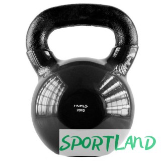 Kettlebell żeliwny pokryty winylem black HMS KNV20 N/A