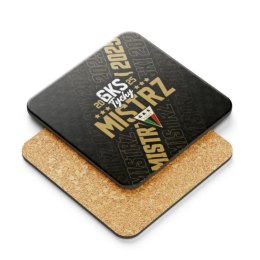 Kubek z podkładką GKS Tychy Mistrz Polski 2025 SREBGKS-KUBP-MIS B